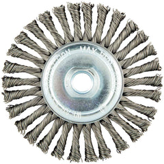 Norton - 4-1/2" OD, 5/8-11 Arbor Hole, Stringer Bead Carbon Wheel Brush - Apex Tool & Supply