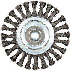 Norton - 6" OD, 5/8-11 Arbor Hole, Knotted Carbon Wheel Brush - Apex Tool & Supply