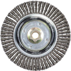 Norton - 6" OD, 5/8-11 Arbor Hole, Stringer Bead Carbon Wheel Brush - Apex Tool & Supply