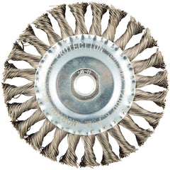 Norton - 5" OD, 5/8-11 Arbor Hole, Stringer Bead Stainless Steel Wheel Brush - Apex Tool & Supply