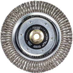 Norton - 6-7/8" OD, 5/8-11 Arbor Hole, Stringer Bead Carbon Wheel Brush - Apex Tool & Supply