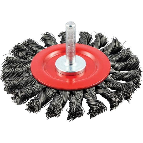 Norton - 3" OD, Knotted Carbon Wheel Brush - Apex Tool & Supply
