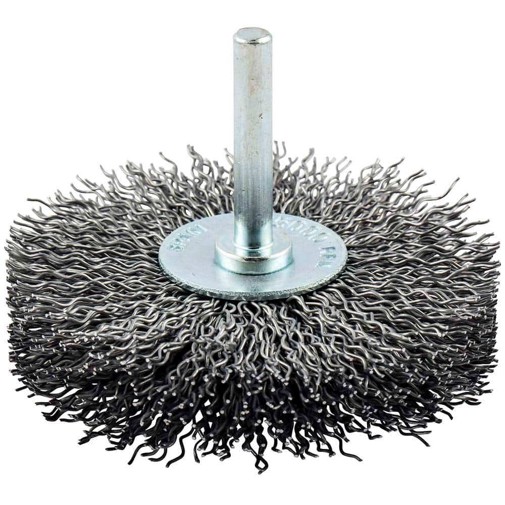 Norton - 3" OD, Crimped Carbon Wheel Brush - Apex Tool & Supply