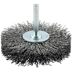 Norton - 3" OD, Crimped Carbon Wheel Brush - Apex Tool & Supply