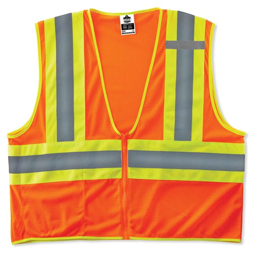 8229Z L/ XL Orange Econ 2-Tone Vest Type R Class 2 - Apex Tool & Supply