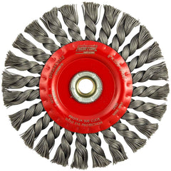 Norton - 6" OD, 5/8-11 Arbor Hole, Knotted Carbon Wheel Brush - Apex Tool & Supply