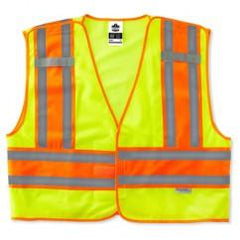 8245PSV L/XL LIME PUBLIC SAFETY VEST - Apex Tool & Supply