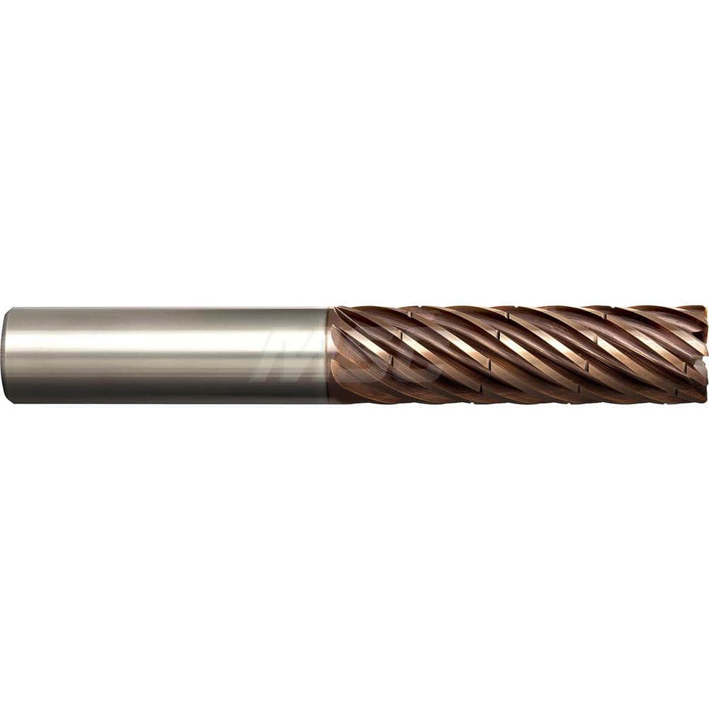 Corner Radius End Mill: 1/2″ Dia, 1-1/4″ LOC, 0.03″ Radius, 9 Flutes, Solid Carbide 3″ OAL, 1/2″ Shank Dia, 37 ° Helix, Altima Xtreme Coated, Corner Radius End