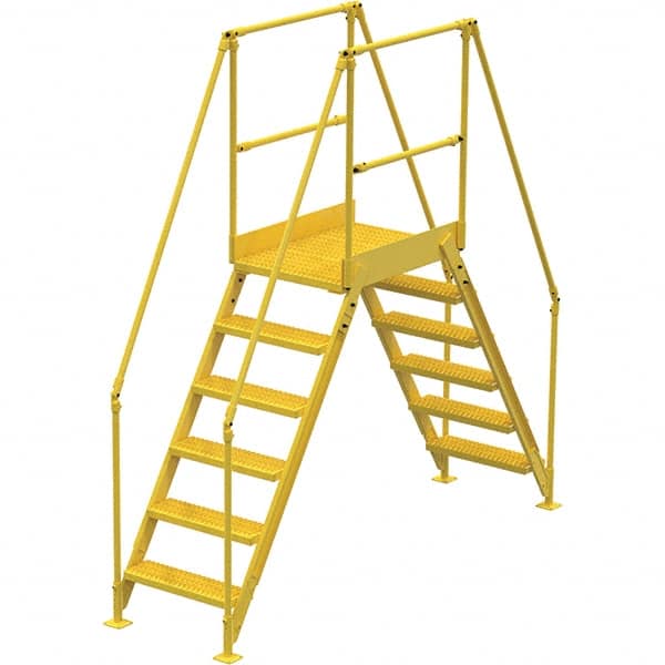 Vestil - 102-7/8" High 500 Lb Capacity 6 Step Crossover Bridge - Apex Tool & Supply