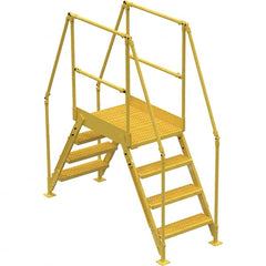 Vestil - 82-7/8" High 500 Lb Capacity 4 Step Crossover Bridge - Apex Tool & Supply