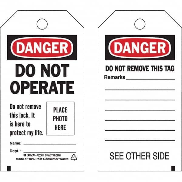 Brady - Safety & Facility Tags Message Type: Lockout Tag Header: DANGER - Apex Tool & Supply