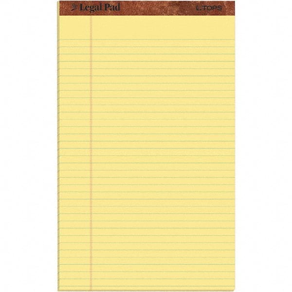 TOPS - Note Pads, Writing Pads & Notebooks Writing Pads & Notebook Type: Writing Pad Size: 8-1/2 x 14 - Apex Tool & Supply