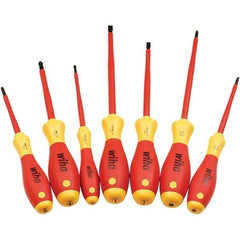 Wiha - Screwdriver Sets Screwdriver Types Included: Insulated Slotted; Phillips Number of Pieces: 7 - Apex Tool & Supply