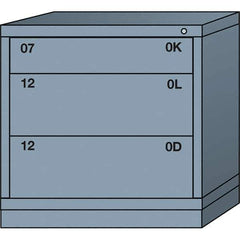 Lyon - 3 Drawer, Standard Table Height - Multiple Drawer Access Cabinet - Steel, 30" Wide x 28-1/4" Deep x 30-1/8" High, Dove Gray - Apex Tool & Supply