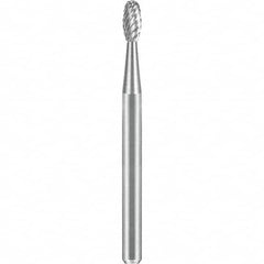 SGS Pro - 1/8" Cut Diam, 1/8" Shank Diam, Tungsten Carbide Double Cut Oval Burr - Apex Tool & Supply