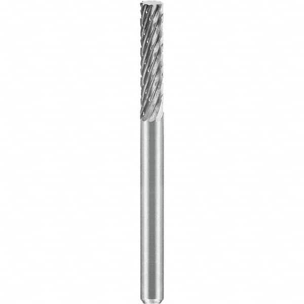 SGS Pro - 1/8" Cut Diam, 1/8" Shank Diam, Tungsten Carbide Double Cut Cylinder Burr - Apex Tool & Supply
