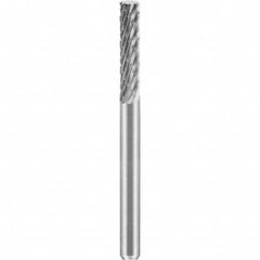 SGS Pro - 1/8" Cut Diam, 1/8" Shank Diam, Tungsten Carbide Double Cut Cylinder Burr - Apex Tool & Supply