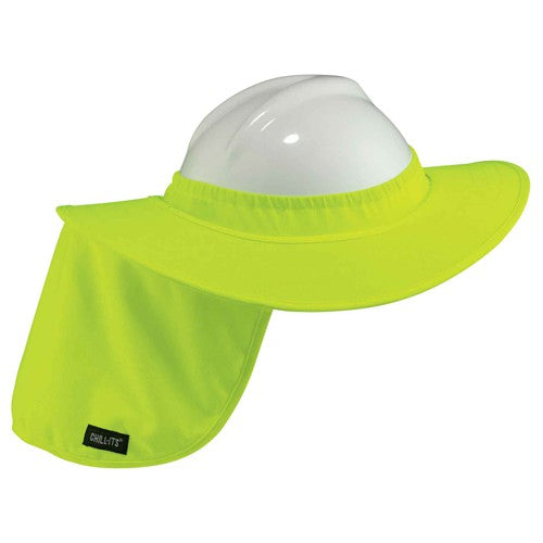 6660 Lime Hard Hat Brim With Shade - Apex Tool & Supply