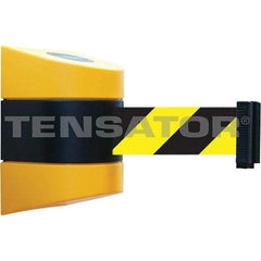 Tensator - 7-1/4" High x 4-3/4" Long x 4-3/4" Wide Magnetic Wall Mount Barrier - Yellow Powdercoat Finish, Black/Yellow, Use with Wall Mount - Apex Tool & Supply