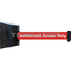 Tensator - 7-1/4" High x 4-3/4" Long x 4-3/4" Wide Magnetic Wall Mount Barrier - Black Powdercoat Finish, Black, Use with Wall Mount - Apex Tool & Supply