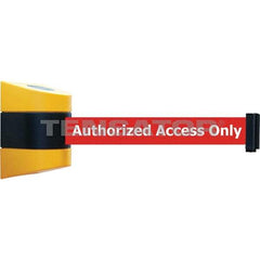Tensator - 5-1/2" High x 3-1/4" Long x 3-1/4" Wide Magnetic Wall Mount Barrier - Metal, Yellow Powdercoat Finish, Black/Yellow, Use with Wall Mount - Apex Tool & Supply