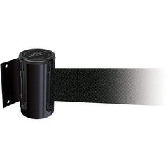 Tensator - 4.74" High x 3-57/64" Long x 3-57/64" Wide Magnetic Wall Mount Barrier - Metal, Black Powdercoat Finish, Black, Use with Wall Mount - Apex Tool & Supply