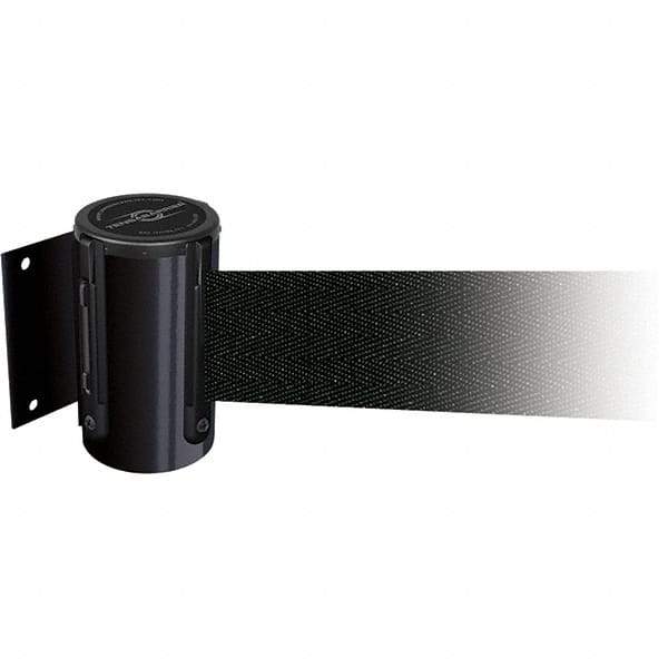Tensator - 4.74" High x 3-57/64" Long x 3-57/64" Wide Magnetic Wall Mount Barrier - Metal, Black Powdercoat Finish, Black, Use with Wall Mount - Apex Tool & Supply