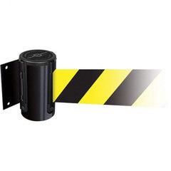 Tensator - 4.74" High x 3-57/64" Long x 3-57/64" Wide Magnetic Wall Mount Barrier - Metal, Black Powdercoat Finish, Black, Use with Wall Mount - Apex Tool & Supply