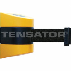 Tensator - 5-1/2" High x 3-1/4" Long x 3-1/4" Wide Magnetic Wall Mount Barrier - Metal, Yellow Powdercoat Finish, Black/Yellow, Use with Wall Mount - Apex Tool & Supply
