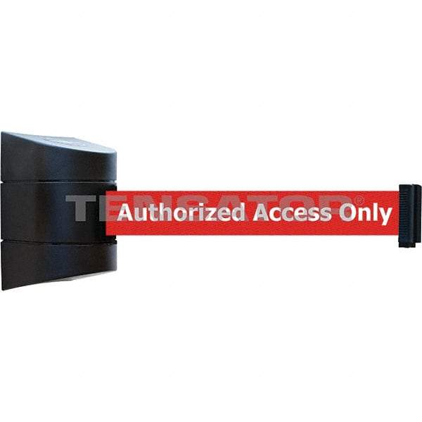 Tensator - 5-1/2" High x 3-1/4" Long x 3-1/4" Wide Magnetic Wall Mount Barrier - Metal, Black Powdercoat Finish, Black, Use with Wall Mount - Apex Tool & Supply