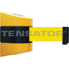 Tensator - 5-1/2" High x 3-1/4" Long x 3-1/4" Wide Magnetic Wall Mount Barrier - Metal, Yellow Powdercoat Finish, Black/Yellow, Use with Wall Mount - Apex Tool & Supply