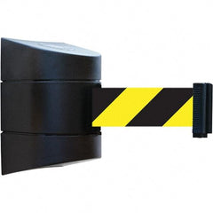 Tensator - 5-1/2" High x 3-1/4" Long x 3-1/4" Wide Magnetic Wall Mount Barrier - Metal, Black Powdercoat Finish, Black, Use with Wall Mount - Apex Tool & Supply