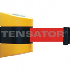 Tensator - 5-1/2" High x 3-1/4" Long x 3-1/4" Wide Magnetic Wall Mount Barrier - Metal, Yellow Powdercoat Finish, Black/Yellow, Use with Wall Mount - Apex Tool & Supply