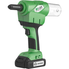 Marson - All up to 3/16" Closed End Rivet Capacity , 2,248 Lb Pull Force Cordless Electric Riveter - 0.83" Stroke Length, 14.4 Volt, Mandrel Collection, Battery Included - Apex Tool & Supply