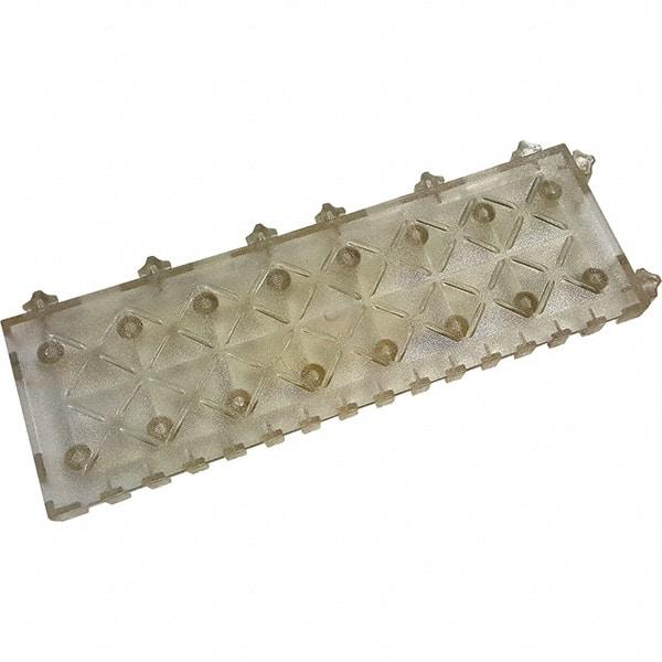 Ergo Advantage - 6" Long x 18" Wide x 1" Thick, Anti-Fatigue Modular Matting Anti-Fatigue Flooring - 2 Interlocking Sides, Clear, For Dry Areas - Apex Tool & Supply