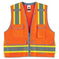 8254HDZ S/M ORANGE HD SURVEYORS VEST - Apex Tool & Supply