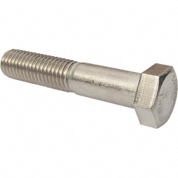 Value Collection - 7/8-9 3-1/4" Long Hex Head Cap Screw - Partially Threaded, 316 Stainless Steel, Uncoated - Apex Tool & Supply