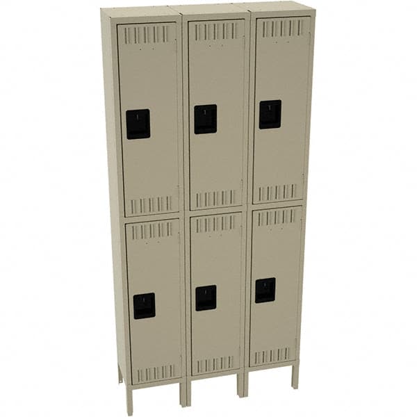Tennsco - 6 Door, 2 Tier, Welded Locker - Apex Tool & Supply