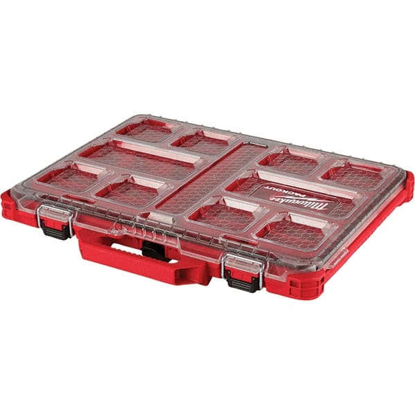 Milwaukee Tool - PACKOUT 10 Compartment Red Small Parts Compact Organizer - Apex Tool & Supply
