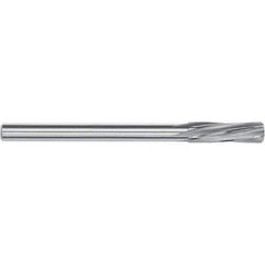 Magafor - 11.08mm Solid Carbide 6 Flute Chucking Reamer - Spiral Flute, 10mm Straight Shank, 38mm Flute Length, 133mm OAL - Apex Tool & Supply