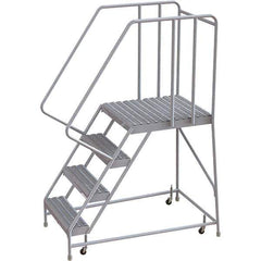 TRI-ARC - Rolling & Wall Mounted Ladders & Platforms Type: Rolling Warehouse Ladder Style: Rolling Safety Ladder - Apex Tool & Supply