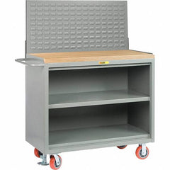 Little Giant - 3,600 Lb Capacity Mobile Service Bench - 41" Wide x 24" Deep x 43" High, Steel, Gray - Apex Tool & Supply