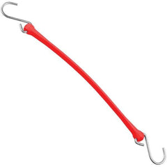 The Perfect Bungee - Heavy Duty Bungee Strap with Triangulated Galvanized S Hook - 18" OAL, Red - Apex Tool & Supply