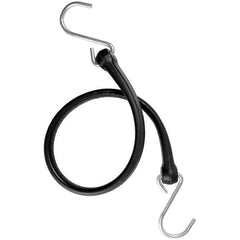 The Perfect Bungee - Heavy Duty Bungee Strap with Triangulated Galvanized S Hook - 24" OAL, Black - Apex Tool & Supply