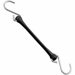 The Perfect Bungee - Heavy Duty Bungee Strap with Triangulated Galvanized S Hook - 12" OAL, Black - Apex Tool & Supply