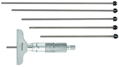 0 - 6'' Measuring Range - Ratchet Thimble - Depth Micrometer - Apex Tool & Supply