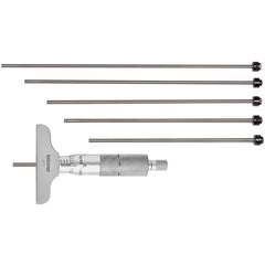 0-6″ Measuring Range - Ratchet Thimble - Depth Micrometer - Apex Tool & Supply