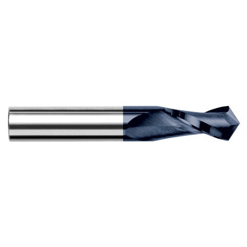 0.1250″ (1/8″) Cutter Diameter × 0.5000″ (1/2″) Length of Cut × 120° included Carbide Drill/End Mill, 2 Flutes, AlTiN Coated - Exact Industrial Supply