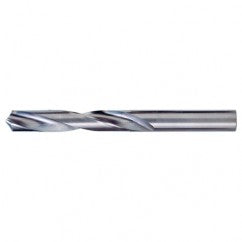 #41 Dia. × 0.096″ Shank × 1″ Flute Length × 2″ OAL, 118°, Bright, 2xD Flute, Round Solid Carbide Drill - Apex Tool & Supply