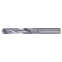 ‎1/4″ Dia. × 1/4″ Shank × 2″ Flute Length × 3-1/4″ OAL, 118°, Bright, 2xD Flute, Round Solid Carbide Drill - Exact Industrial Supply